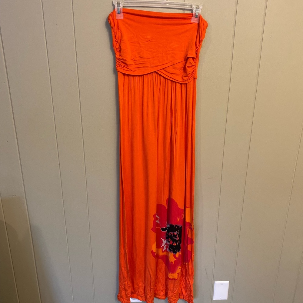 Orange maxi dress